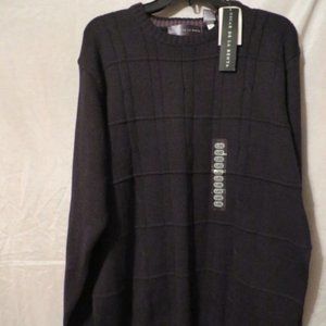 Oscar De La Renta Charcoal Gray Sweater, NWT Sz XL